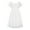 White, variant on Aideaone Girls Chiffon Dress Flutter Ruffle Short Sleeve Kids Square Neck Frocks Navy Blue 6-13Y