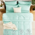 thumbnail image 2 of Queen Comforter Set, Grey 7 Pieces Bed in a Bag All Season Bedding, with Stitch Quilted Comforter Flat Sheet Fitted Sheet Pillowcases, 2 of 9