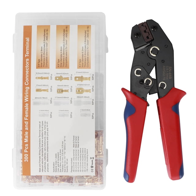 Alicates para engarzar terminales prensados en frío, herramientas para engarzar cables aislados, pelacables, herramientas manuales