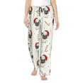 thumbnail image 1 of Balery Christmas Pug Dog Pantalones de pijama para mujer, pijamas ultraligeros, pantalones de estar por casa-Large, 1 of 6