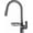 Gray, variant on Kitchen Sink Faucet with Pull Down Sprayer, Deck Mounted Brass Pull Out Kitchen Faucet with Shelf, Hot and Cold Water Mixer Tap Single Handle Single Hole,Black