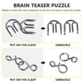 thumbnail image 4 of Set Of 8 Brain Teaser Metal Wire Puzzles, Classical Mini Metal Puzzles Set, Mind Game Iq Challenge Puzzle Games Iq Test Toy Knots Lock Puzzle Gift For, 4 of 5
