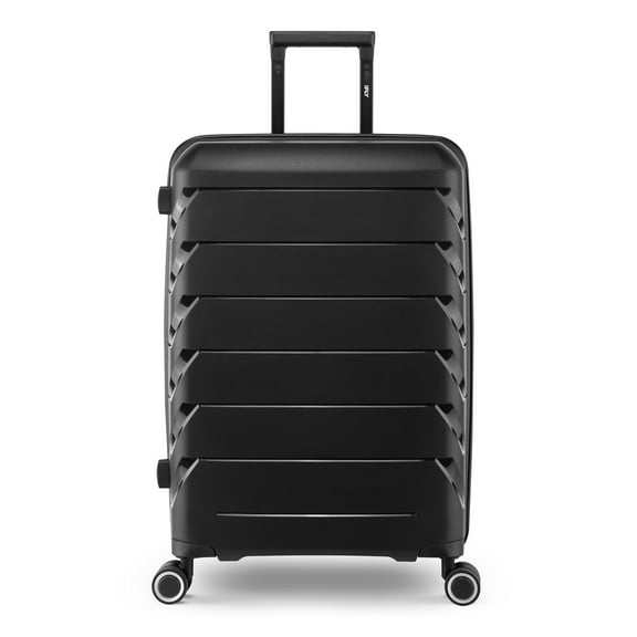 PUR by iFLY  24" Checked Hard Side Lightweight Expandable Luggage, Black