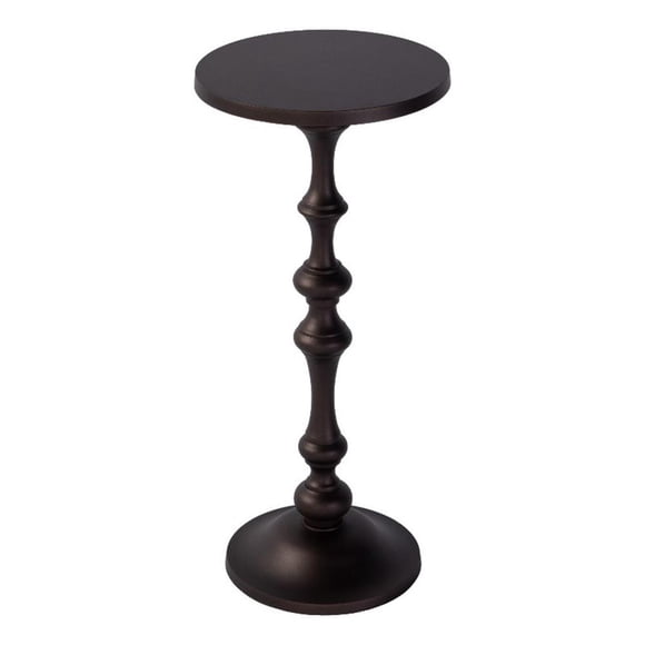 Butler Specialty Company Passeo Table d'Appoint Ronde en Métal de 10 Po avec Piédestal - Bronze