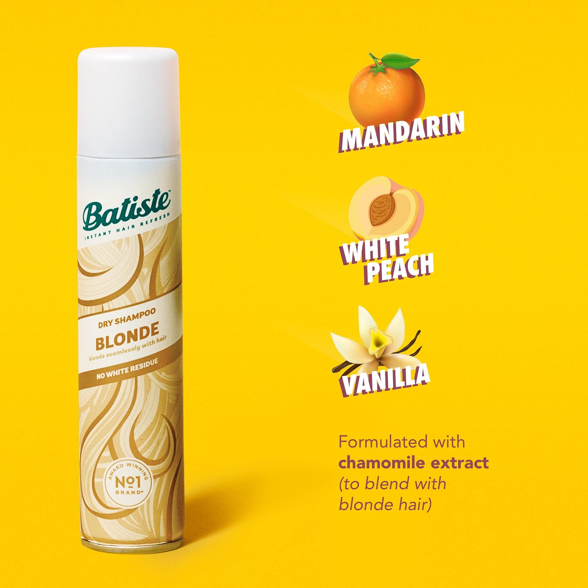 Batiste Dry Shampoo, Brilliant Blonde, 6.73 fl. oz. Pack of 3
