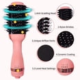 thumbnail image 3 of Dispositivo de cepillo secador de pelo 2 en 1, cepillo alisador negro para cabello medio a largo, peine secador para todo tipo de cabello, reduce el encrespamiento y la estática, 3 of 5