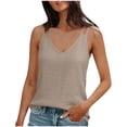 thumbnail image 2 of Womens Clothes Tops Kelon Womens Tank Tops V Neck Fashion Clothes Vacation Outfits Summer Going Out Basic Tee, XL, 2 of 5
