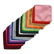 30 PCS Mens Solid Mixed Color Pocket Squares Set Wedding Handkerchiefs
