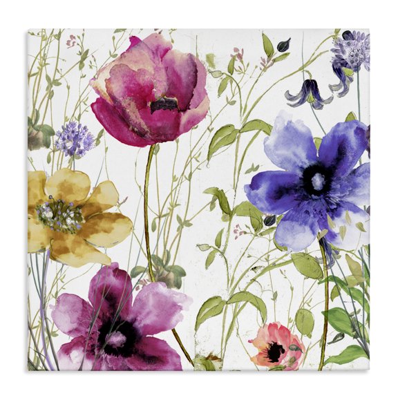 Stupell Industries Modern Botanical Spring Garden Blooms Canvas Art, 17 x 17, by Sasha