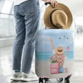 thumbnail image 3 of Travel Luggage Cover Suitcase Protector Fits 18-32 Inch Luggage Wheel Covers Patterned Travel Related Items Flower Luggage Protector Elastic Luggage Anti-scratch Suitcase Cover XL, 3 of 5