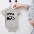 thumbnail image 5 of Crawl So Hard Funny Hip Hop Quote Romper Boys or Girls Infant Baby Brisco Brands 24M, 5 of 6