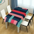 thumbnail image 4 of Yayeee Tablecloths 54" x 54" Rectangle Wrinkle Resistant Party Table Cover, Navy Blue Stripes, 4 of 8