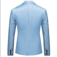 thumbnail image 3 of Pedort Men Suits Men's Casual Blazer Suit Jackets Button Lightweight Sport Coats(Sky Blue,XXL), 3 of 3