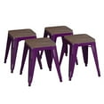thumbnail image 3 of Flash Furniture Kai Series 18"H Square Backless Dining Barstool, Purple (Set of 4), 3 of 11