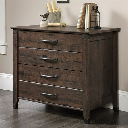 Sauder Carson Forge 2 Drawer Lateral File Cabinet In Coffee Oak