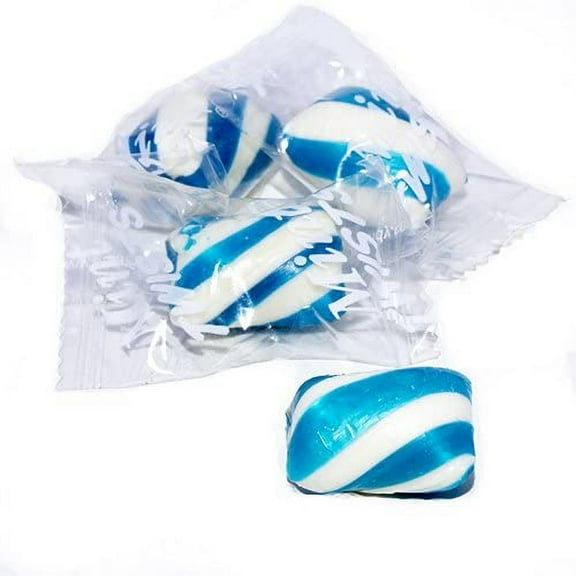 Blue Cylinder Shaped Mint Candy Twists - 5 Pounds-For Gender Reveals or Baby Shower Parties