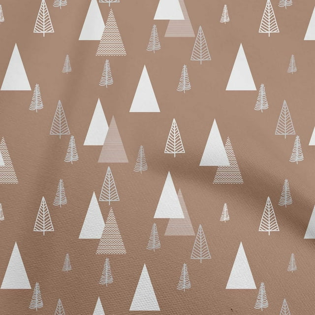 oneOone Cotton Flex Rose Brown Fabric Christmas Tree Craft Projects Decor Fabric Printed By The Yard 40 Inch Wide