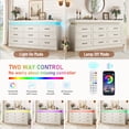 thumbnail image 5 of ChVans 9 Drawer Dresser with LED Light and Charging Station, Farmhouse Chest of Drawers for Closet, Wide Drawer Organizer Cabinet for Bedroom, Living Room, 5 of 7