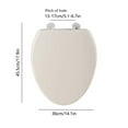thumbnail image 3 of Heavy Duty Closed Front Plastic Toilet Seat with Cover will Slow Close, Never Loosen & Reduce Call-backs, Easy Install And Clean, ELONGATED, Plastic, 3 of 9