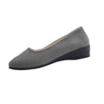 thumbnail image 2 of CQONEPT Womens Ballet Flats Business Office Work Dress Shoes Low Wedge Round Toe Slip Ons Comfortable Dressy Casual Flats Shoes Gray 37, 2 of 6