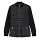 thumbnail image 1 of Chaqueta corta ligera de plumón de pato blanco con costuras de tela saludable para mujer, diseño moderno con cordón en la cintura, 1 of 4