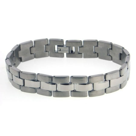 Men's Panther Link High Grade Titanium Metal Jewelry Bracelet, 8" Long