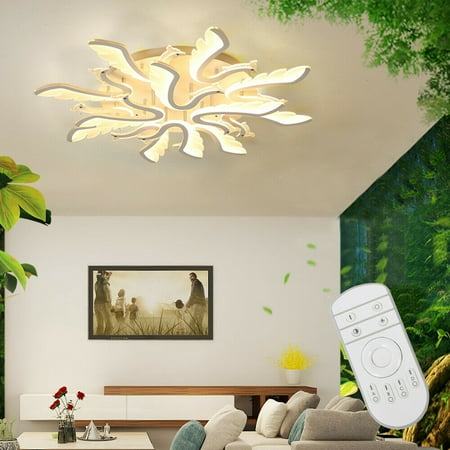 

OUKANING 39.3 LED Pendant Light Modern 12 Head Ceiling Light with Remote Control Peacock Ceiling Light for Living Room