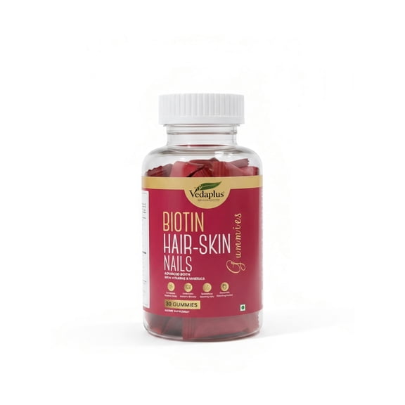Vedaplus Biotin Gummies Hair, Skin and Nails Beauty Nutrition || 30 Gummies