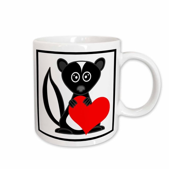 3drose, Skunk Has My Heart, 11oz Mug