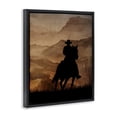 thumbnail image 2 of Stupell Industries Rustic Lodge Cowboy's Sunset Ride Black Floating Frame Canvas Art, 25 x 31, by Kim Allen, 2 of 8