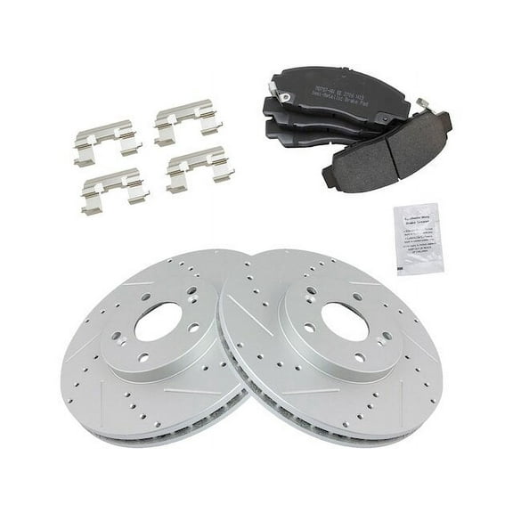 Front Brake Pad and Rotor Kit - Compatible with 2004 - 2010 Acura TSX 2005 2006 2007 2008 2009