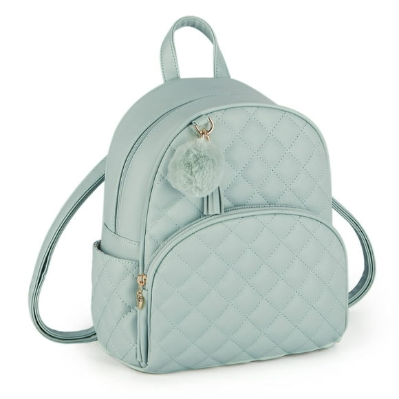 Mochila ECOSUSI Mini de piel para mujer con colgantes con pompones