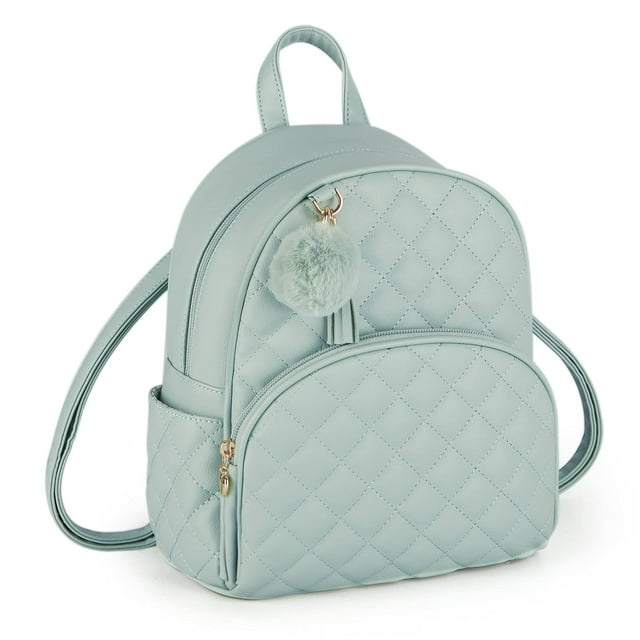 Mochila ECOSUSI Mini de piel para mujer con colgantes con pompones