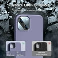 thumbnail image 4 of [5 in 1 for iPhone 13 Mini Case, with 2 Pack Screen Protector + 2 Pack Camera Lens Protector, Liquid Silicone Ultra Slim Shockproof Protective Phone Case 5.4 inch(Lavender Grey), 4 of 14