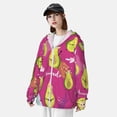 thumbnail image 3 of Lsque Pink Green Avocado UPF 50+ Lightweight Sun Protection Men's Women's Long Sleeve Shirt, Hoodie Performance -Medium, 3 of 9