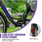 Mooncool Adult Tricycle 24inch 7 Speed, Three Wheel Bicycle for Adult, Adult Trike w/ Tools & Big Basket for Exercise Shopping Picnic Outdoor Activities