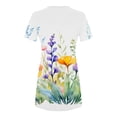 thumbnail image 5 of Viikei Womens Dresses Plus Size Clearance,Women's Party Short Sleeve Dress,Women's Short Sleeved Dress with Floral Print Round Neck Dress White M, 5 of 6