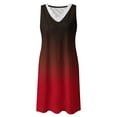 thumbnail image 4 of SMihono Robes d'Été Bohémiennes Femmes Grande Taille Mode Femmes Décontracté Sexy Col en V Imprimé Été Dentelle Sans Manches Mini Robe, 4 of 4