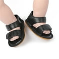 thumbnail image 4 of Quealent Sandals for Girls Casual Toddler Boy Shoes Baby Girls Sandals Summer Soft Rubber Sole Flats Bowknot Non-Slip Kids Soft Flat Lightweight Shoes for First Walker Black,5, 4 of 5