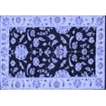 thumbnail image 1 of Ahgly Company Machine Washable Indoor Rectangle Persian Blue Traditional Area Rugs, 8' x 10', 1 of 4