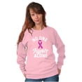 thumbnail image 4 of Breast Cancer No One Fights Alone Women Crewneck Sweatshirt Brisco Brands S, 4 of 6