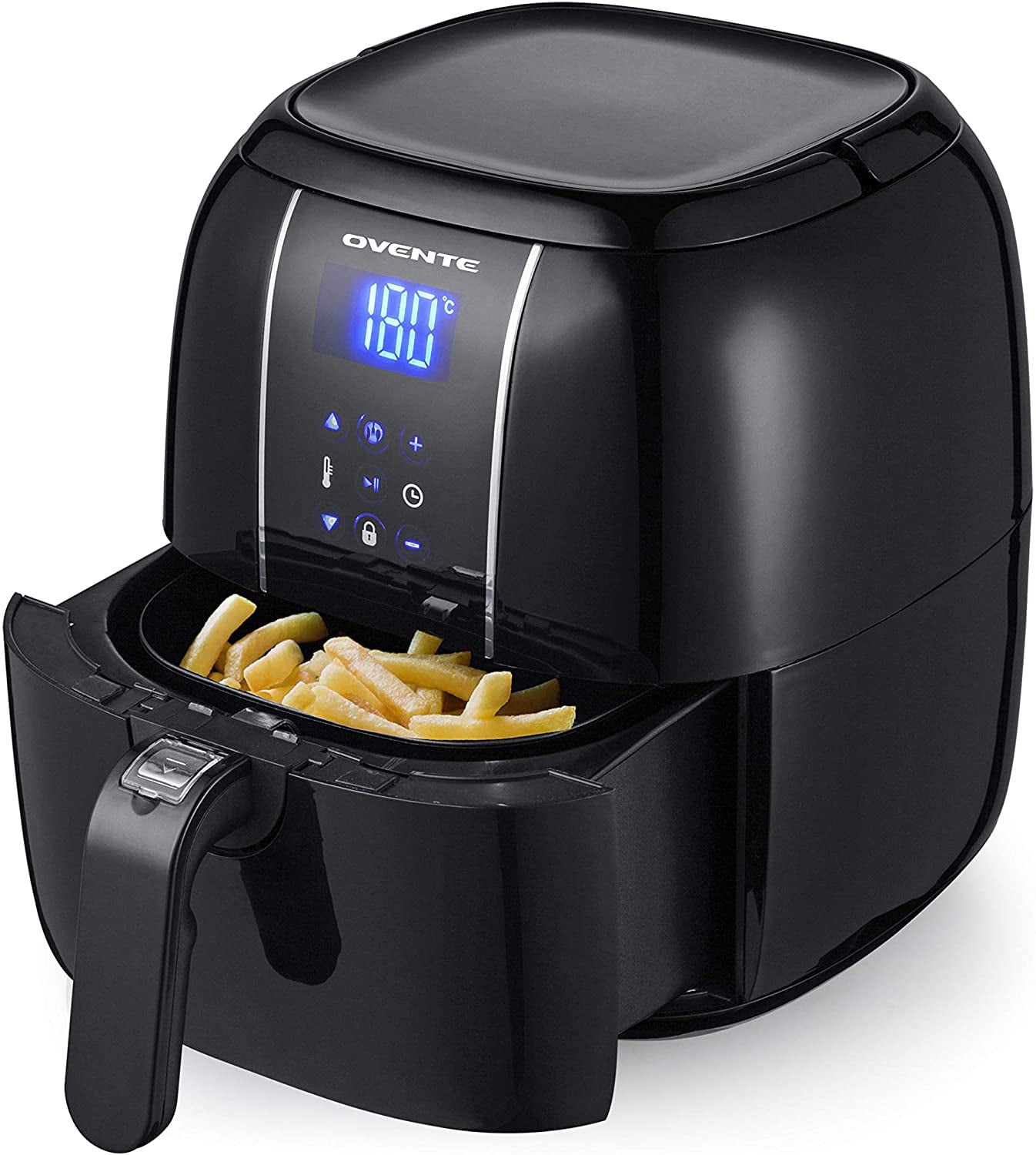 Ovente Electric Air Fryer 3.2Quart for Grilling Roasting with Digital