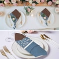 thumbnail image 2 of Blue Brown Flowers Cloth Napkins, Classic Botanical Art Elegant Washable and Reusable Dinner Napkins Set of 4, Table Napkin for Kitchen Party Birthday Wedding Hotel Housewarming 20"x20", 2 of 8