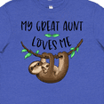 thumbnail image 4 of Inktastic My Great Aunt Loves Me Cute Sloth and Baby Youth T-Shirt, 4 of 5