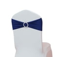 thumbnail image 2 of Funda para silla de banquete de boda, sin lazo, con lazo, cinturón, hebilla de flor, decoración para respaldo de silla, hebilla elástica, respaldo de silla, cinta de hilo, 2 of 5