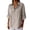 Khaki, variant on Long Sleeve Cotton Linen Shirts for Women Fashion Loose Fit Turn Down Collared Shirts V Neck Summer Tops Casual Blouses
