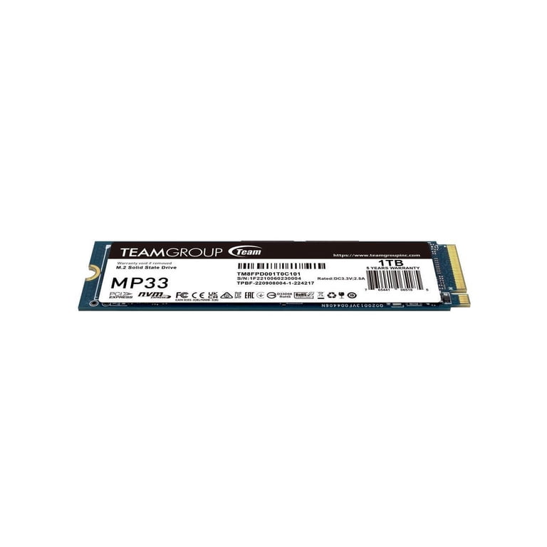 Team Group MP33 PRO 1TB PCIe 3.0 x4 NVMe 1.3 3D NAND M.2 2280 