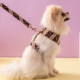 thumbnail image 1 of Conjunto de arnés de seguridad ajustable para perros y cachorros, correa para perros acolchada y transpirable, chaleco con arnés para el pecho con asa para perros pequeños, medianos y grandes, entrenamiento para caminar-L, marrón ER, 1 of 5