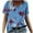 Blue, variant on Women's Tie Dye Tops V Neck Loose Fit Casual Fashion Summer T-shirts Tshirts Short Sleeve Tees (S, Hot Pink)