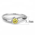 thumbnail image 2 of DA118 - Bague en Acier Inoxydable Poli (Sans Placage) avec AAA Grade CZ en Topaze, 2 of 5